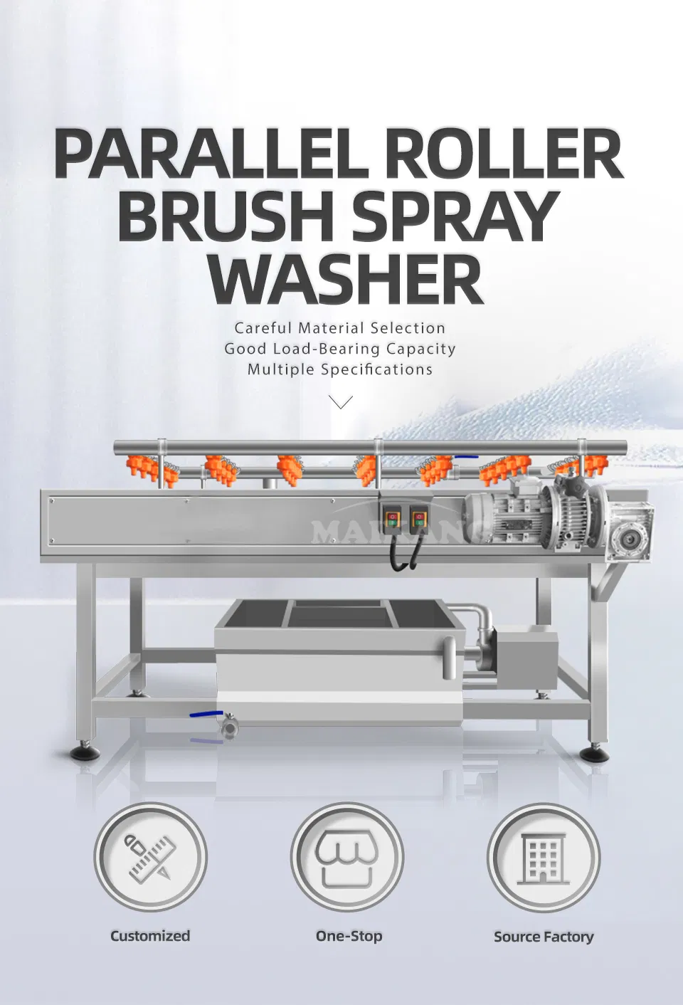 Vegetable Shellfish Brush Cleaning Machine