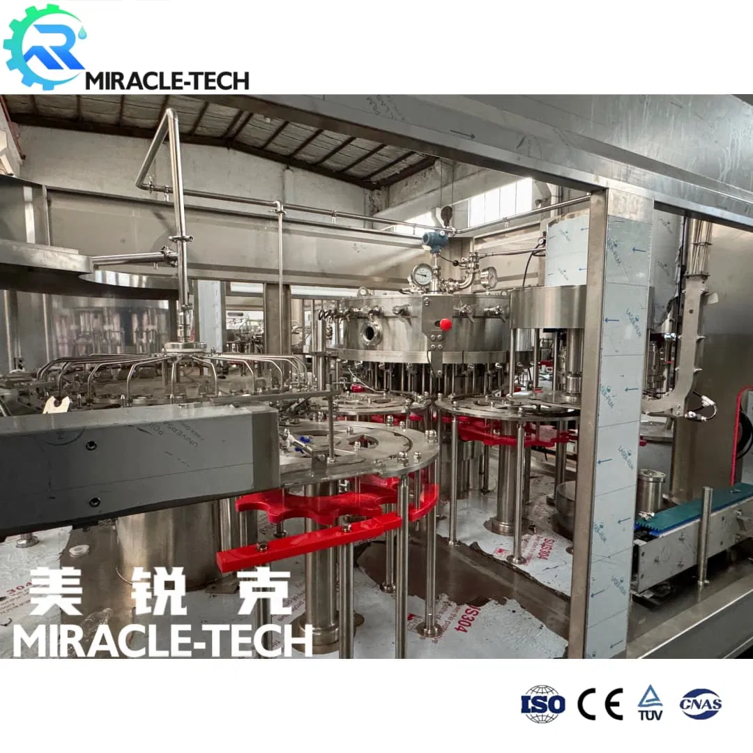 Carbonated Soda Drink Filling Machine Beverage Water Juice Bottling Labeling Packaging Plant Processing Making Carbonation CO2 Mixing System