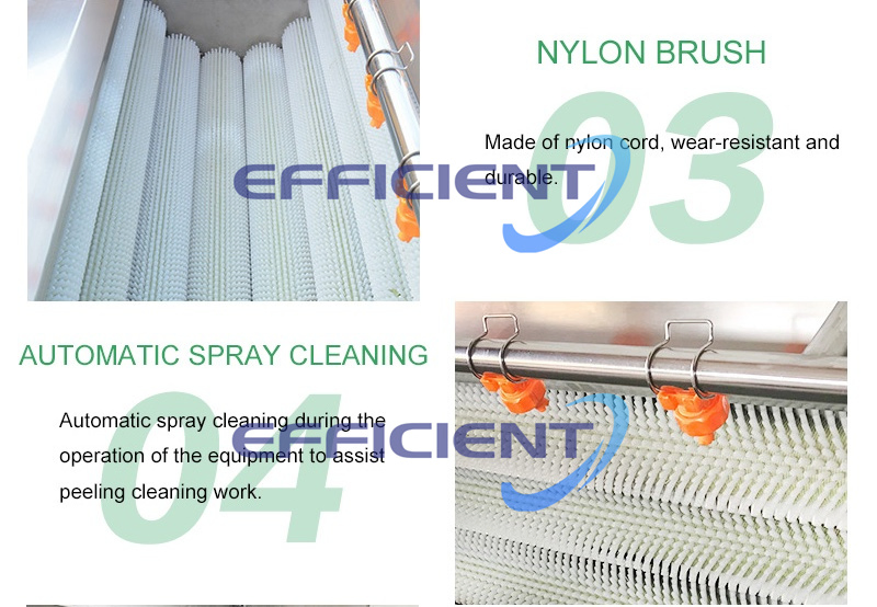 New Vegetable Automatic Sweet Cassava Cleaning Ginger Washer Potato Peeling and Washing Machine