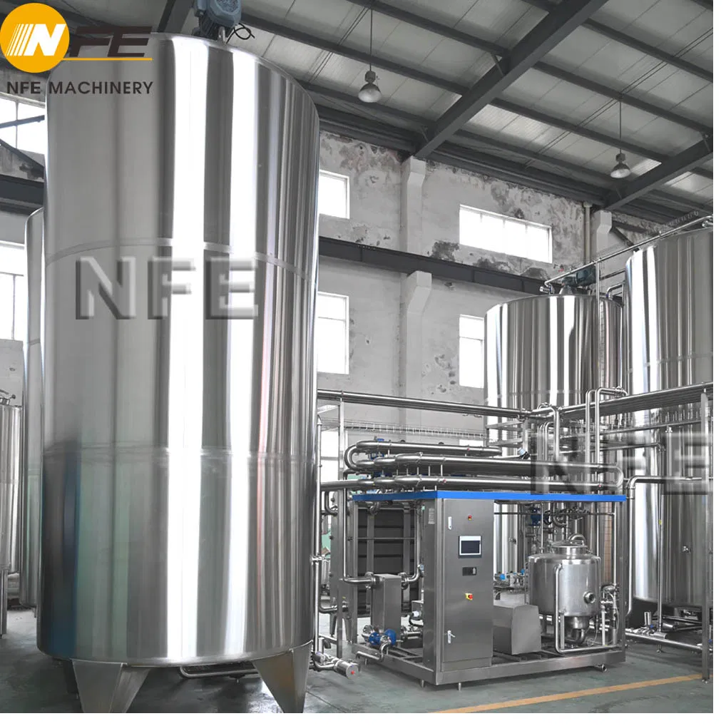 Professional Automatic Beverages Mixing and Batching System with Pasteurizer and CIP System Juice Blending Mixing Tanks Batching Equipment