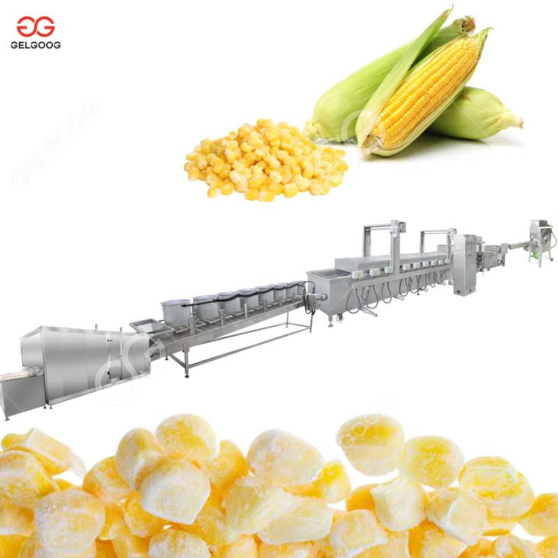 Low Price Sweet Corn Frozen Line Commercial IQF Freezer