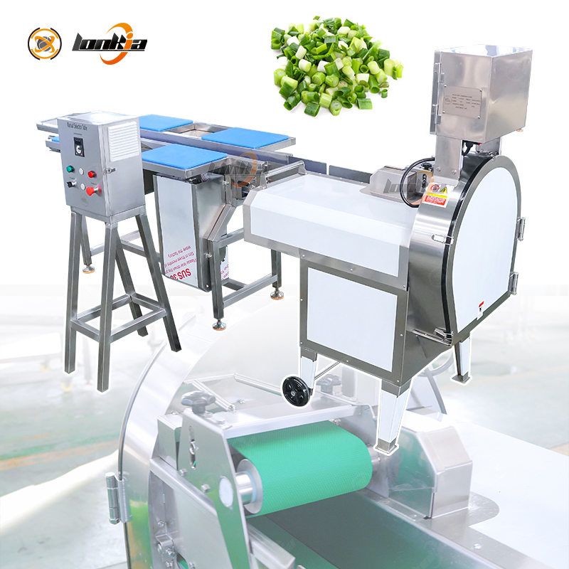 Iceberg Lettuce Sorting Conveyor Table Scallion Cutting Machine Vegetable Dicing Shredding Slicing Line