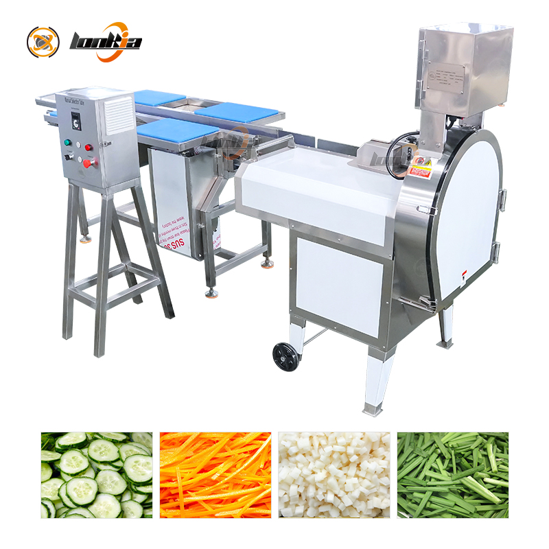 Automatic Scallion Cutting Machine Vegetable Cutter Celery Vegetable Dicing Shredding Slicing Line