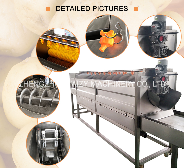 Vegetable Cassava Polishing Machine Potato Carrot Ginger Cleaning Washing Peeling Machine