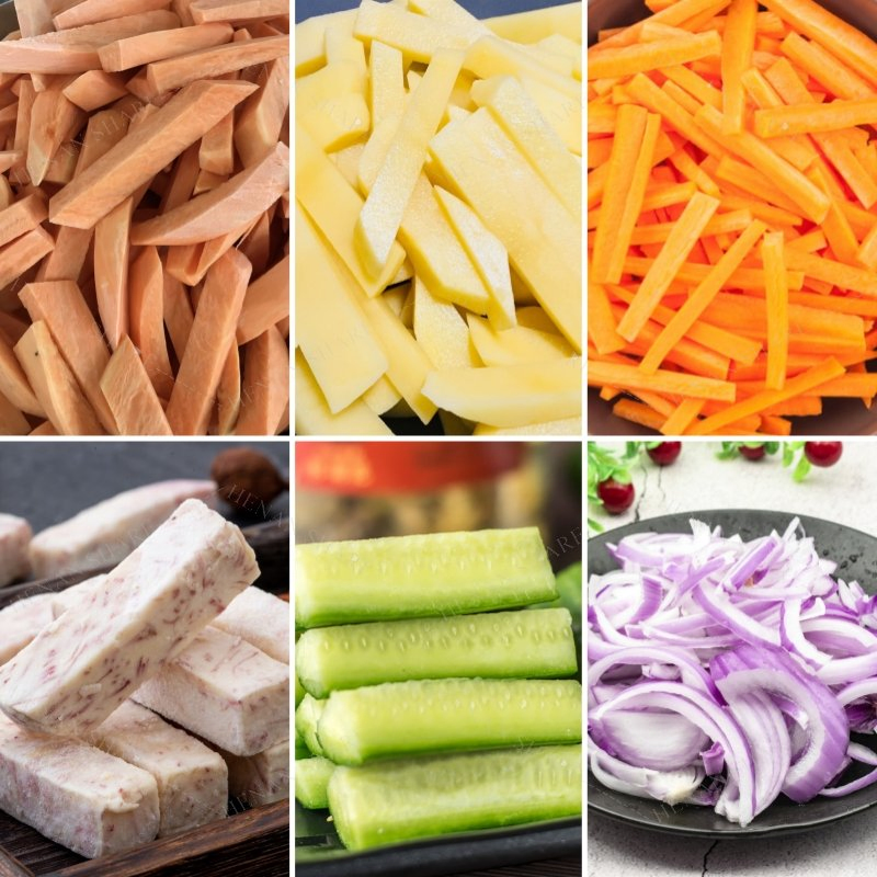 Automatic Vegetable Carrot Potato Strip Cutting and Slicing Machine Electric Vegetable Fruit Slice Cutter