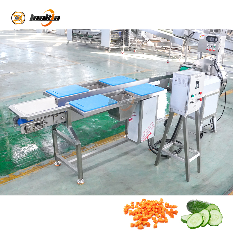 Automatic Scallion Cutting Machine Vegetable Cutter Celery Vegetable Dicing Shredding Slicing Line
