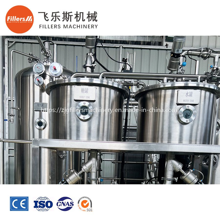 Automatic Soft Drink Processing Line High Power Soda Water CO2 Mixer 6000L/H CO2 Carbonation Equipment