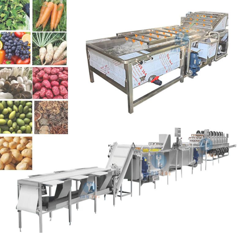 Potato Chips Cutting Frozen French Fries Strip/Sheet/Curved Shape Cleaning Machine Automatic Fruit and Vegetable Air Bubble Washing Peeling Machine