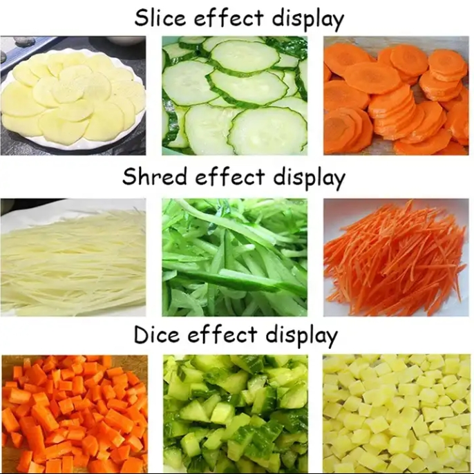 Root Vegetable Carrot Onion Potato Beet Radish Taro Pumpkin Slicing Shredding Dicing Cutting Machine