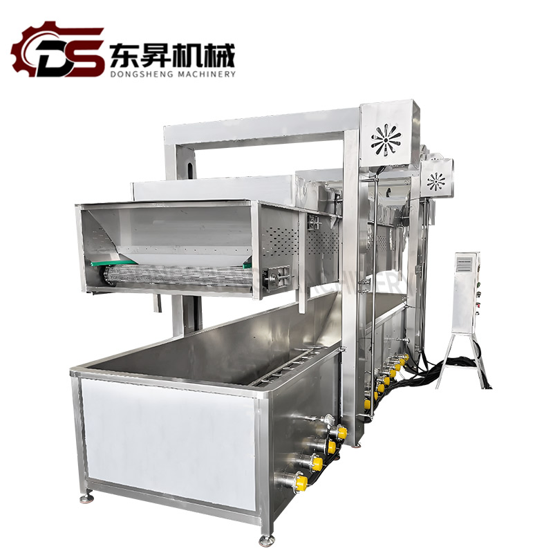 Steaming Boiling and Blanching Line for Veg Factory Cooking