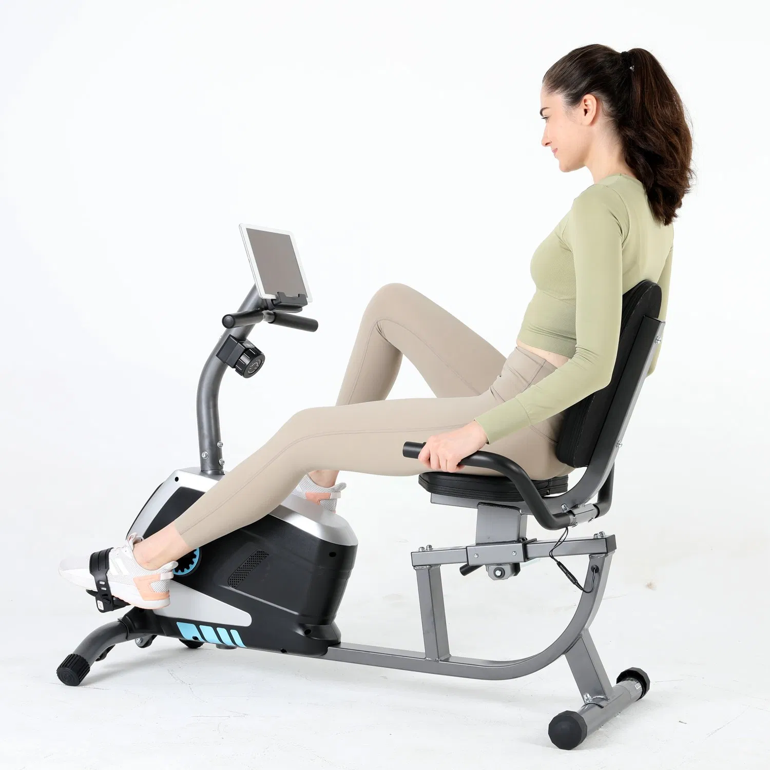 New Design Magnetic Resistance Gym Fitness Machine Recumbent Exercise Bike Spinning Bike Commercial Recumbent Bike