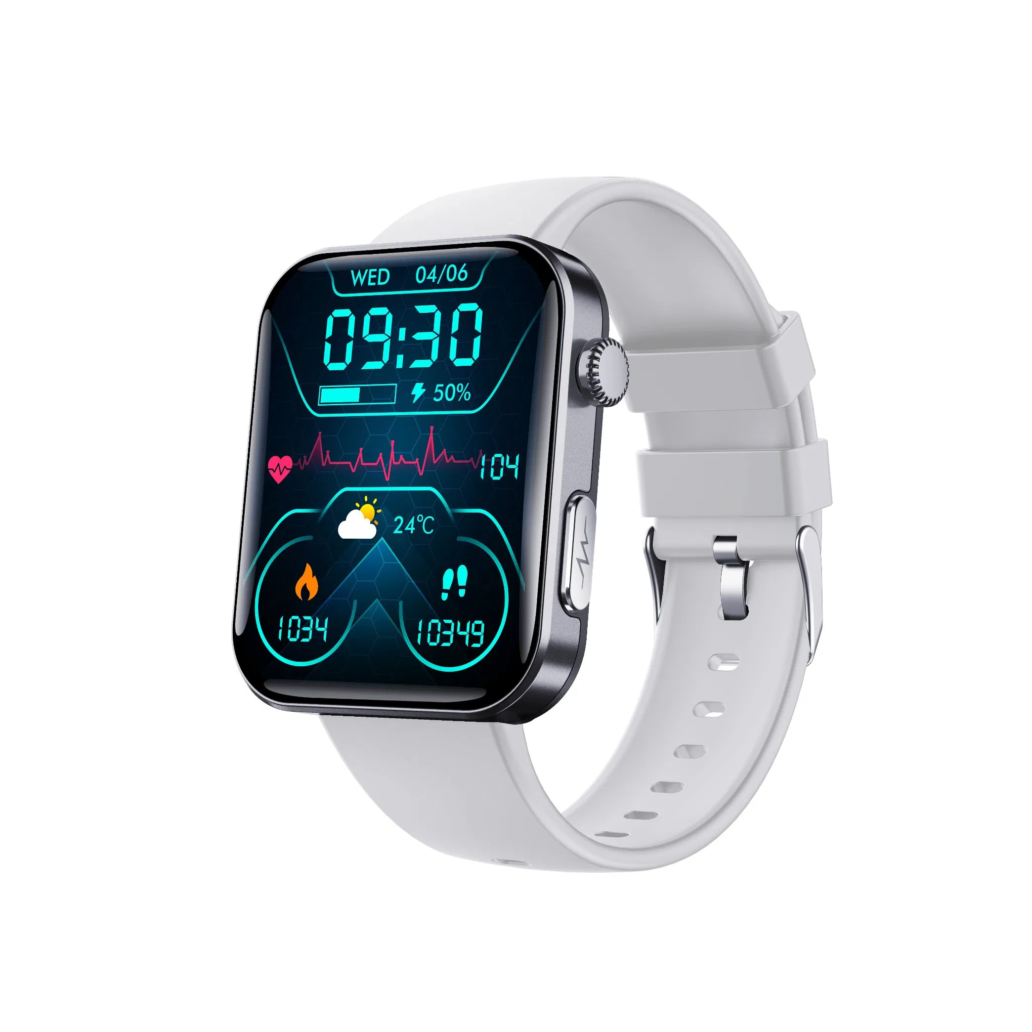 Heart Rate Alarm Reminder Sos, Hrv Report, Non-Invasive Blood Glucose Smartwatch