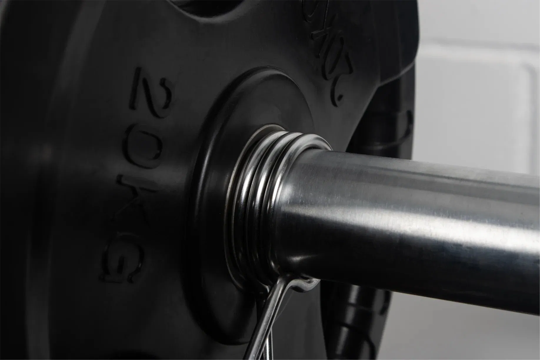 Barbell Cast Iron Weight Disc Rubber Tri Grip Bumper Plates