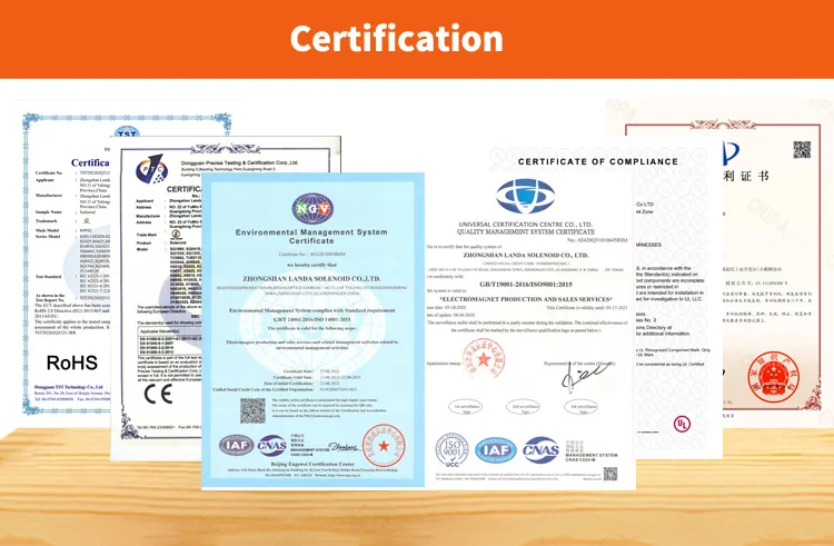 ISO CE ROHS Certifications