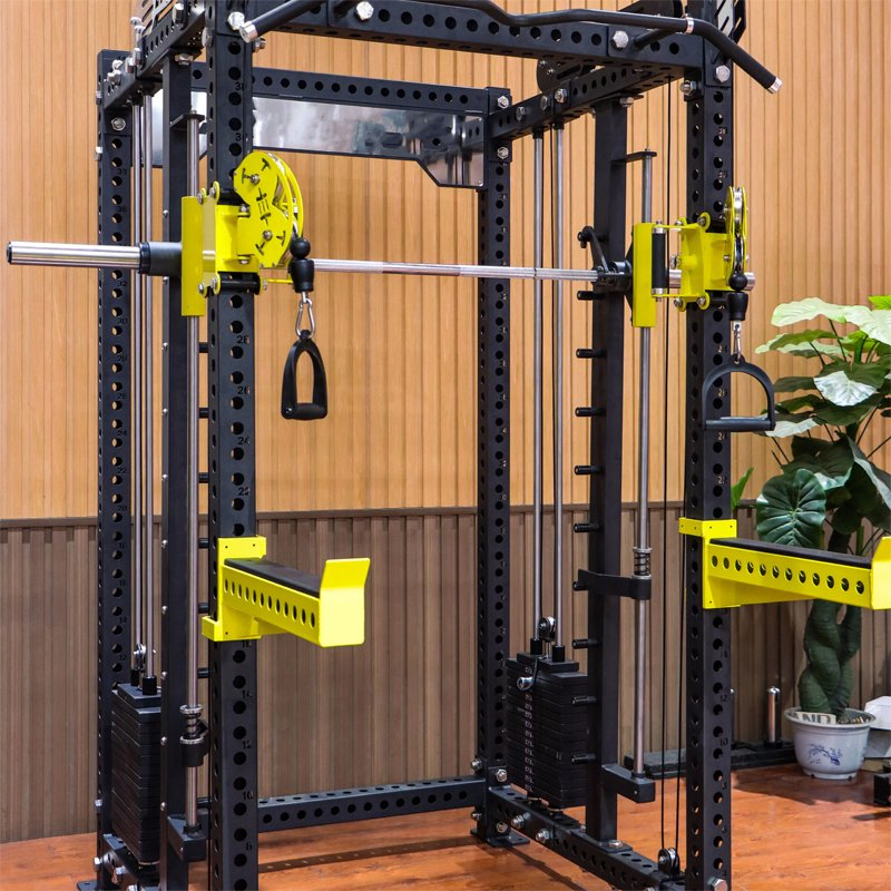 Professional Multi-Functional Strength Training Machine Weight Pile Pull-up Power Squat Rack