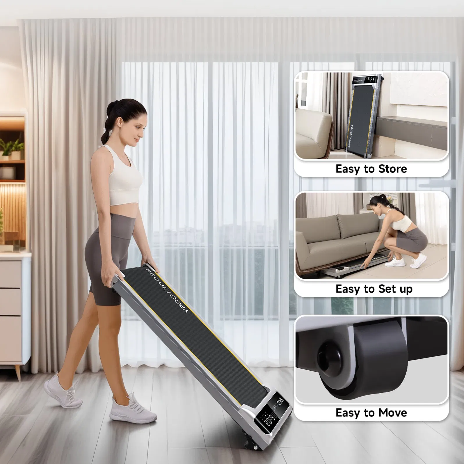 Ypoo Small Thin Walking Pad with APP