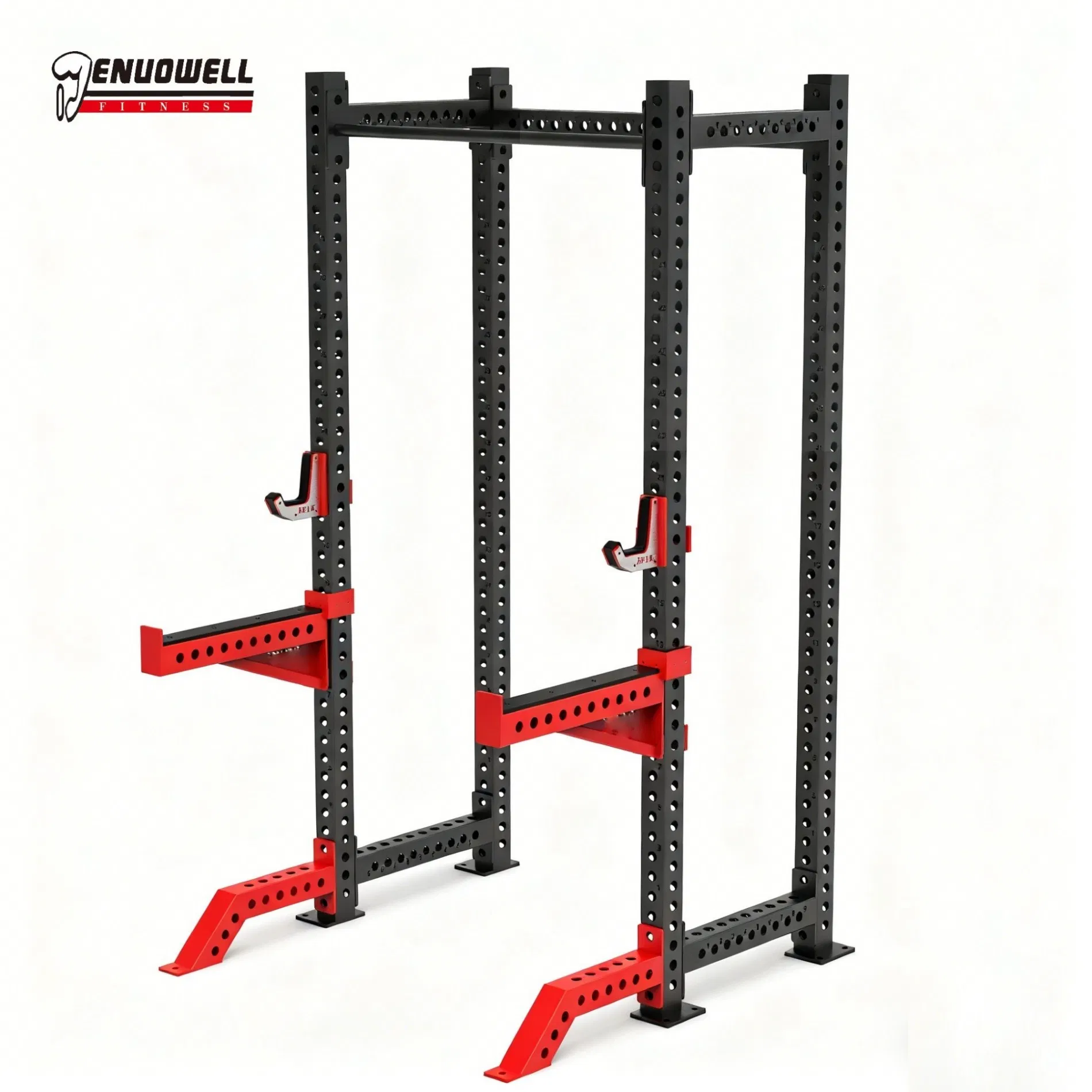 Cable Driven Iron Functional Trainer Featuring Stainless Steel Base Non Jam Bearings and Heavy Duty Barbell Hooks Cable Gym Fitness