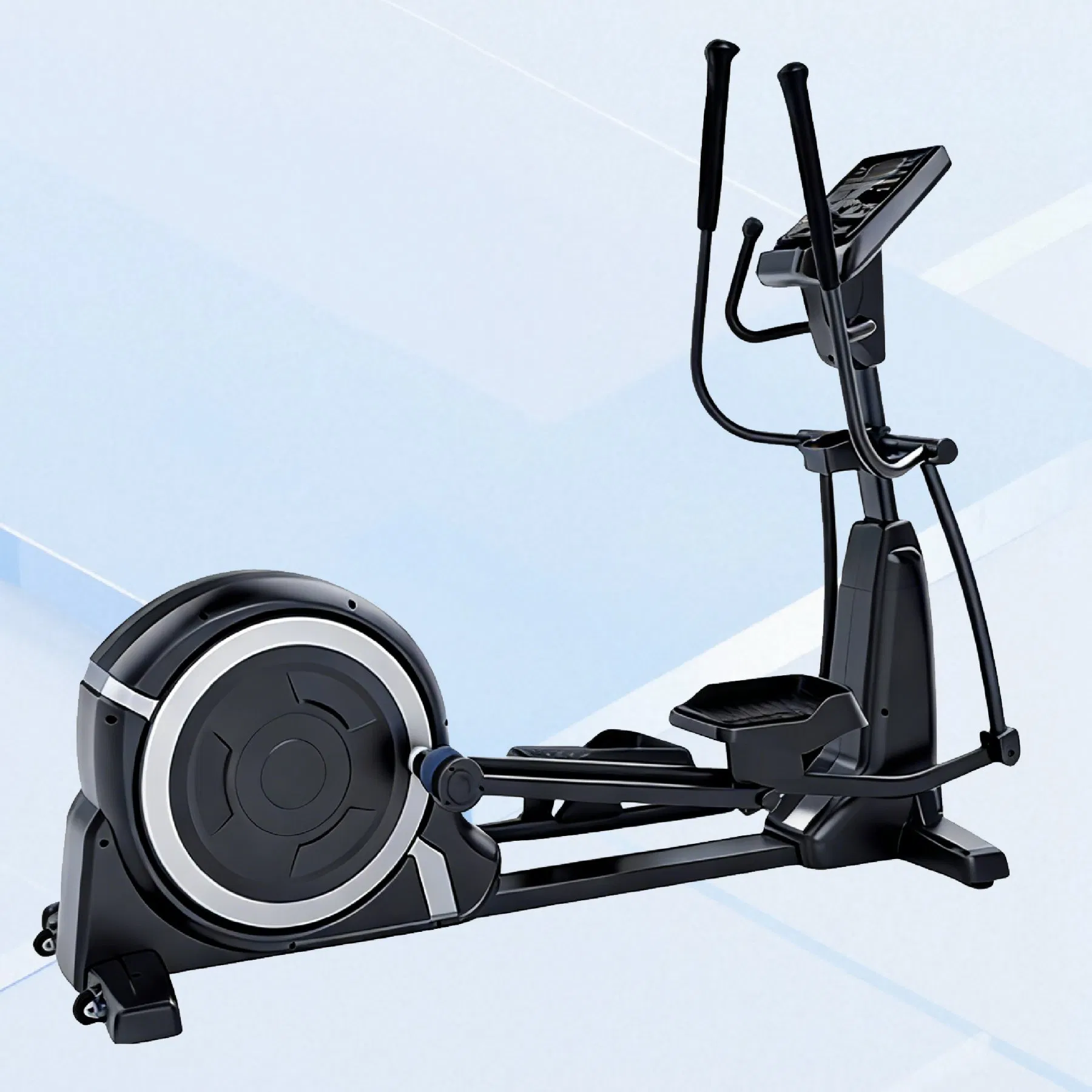 High Weight Capacity Elliptical Bike Quiet Smooth Motion Stamina Building Low Impact Aerobic Trainer Gym Equipment