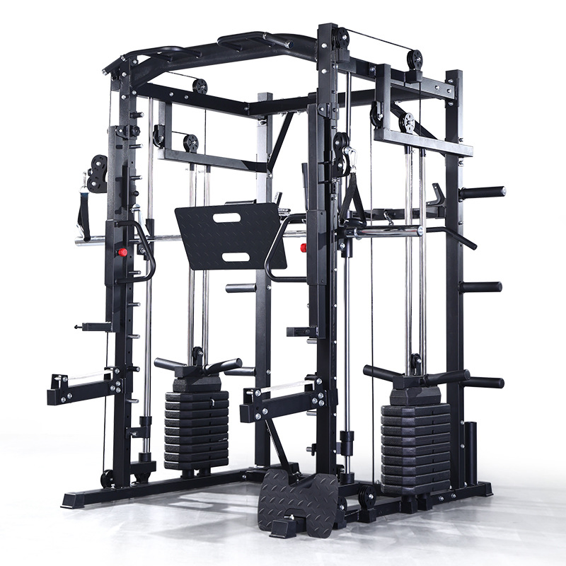 Hot Sell Multi Functional Trainer Smith Machine Station Home Power Rack