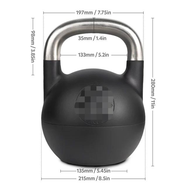 Adjustable Competition Kettlebell (12-32 KG) Strength Training Gym &Home Fitness with Stainless Steel Handle