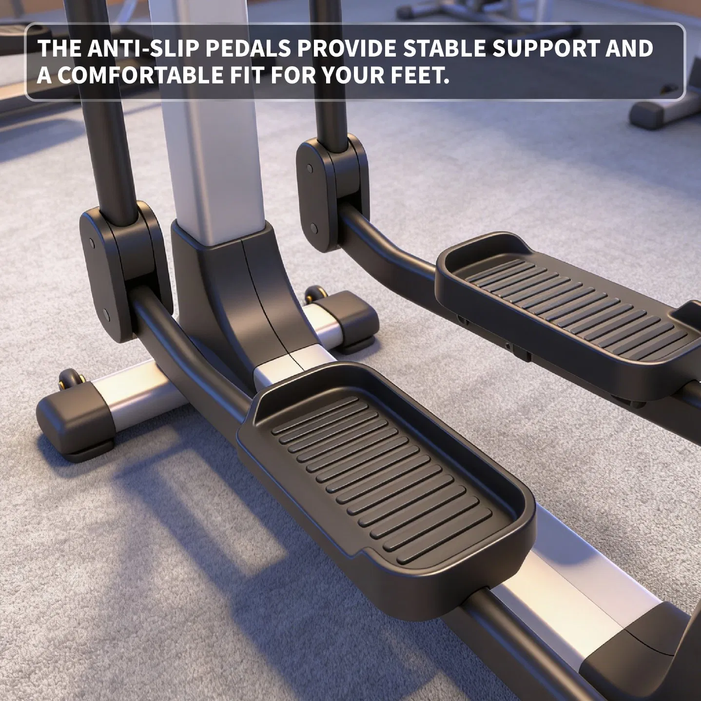 High Weight Capacity Elliptical Bike Quiet Smooth Motion Stamina Building Low Impact Aerobic Trainer Gym Equipment