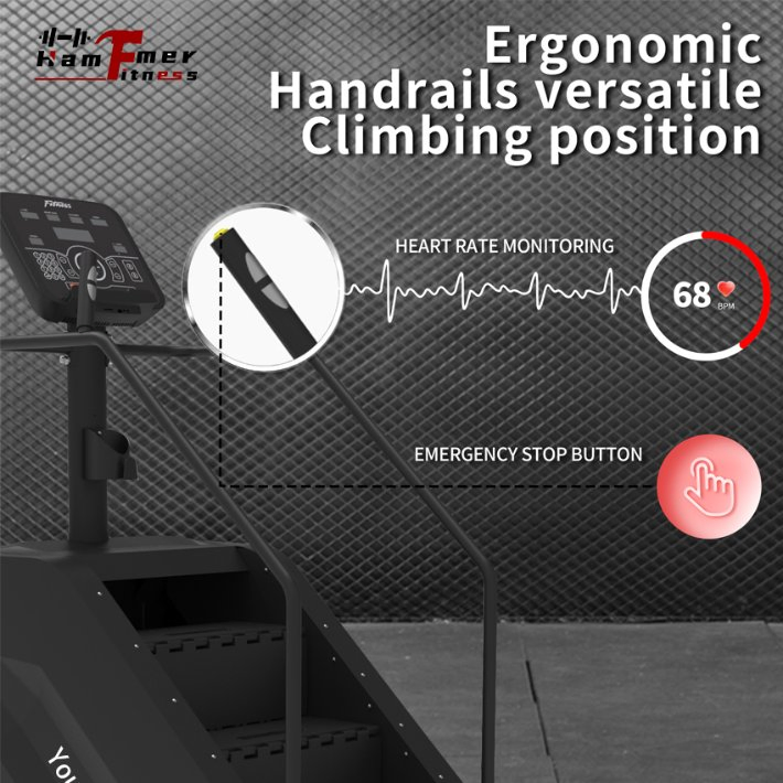 Factory Price Commercial Grade Stepper Clombing Machine Gym Stair Climber with LED Display
