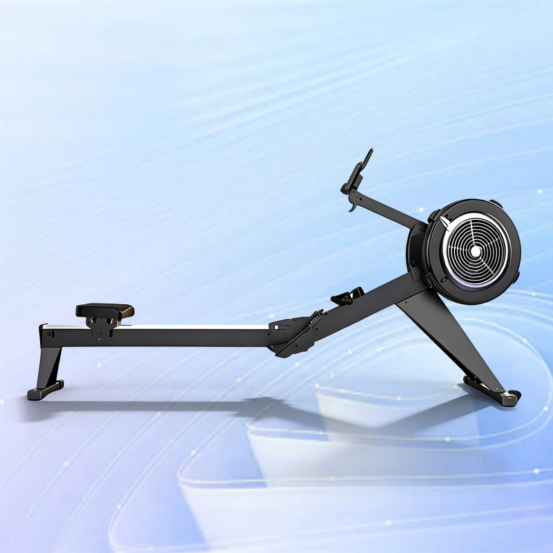 Self Powered Aluminum Slide Rail Fan Rower Indoor Rowing Machine Home Gym Cardio Workout Machine