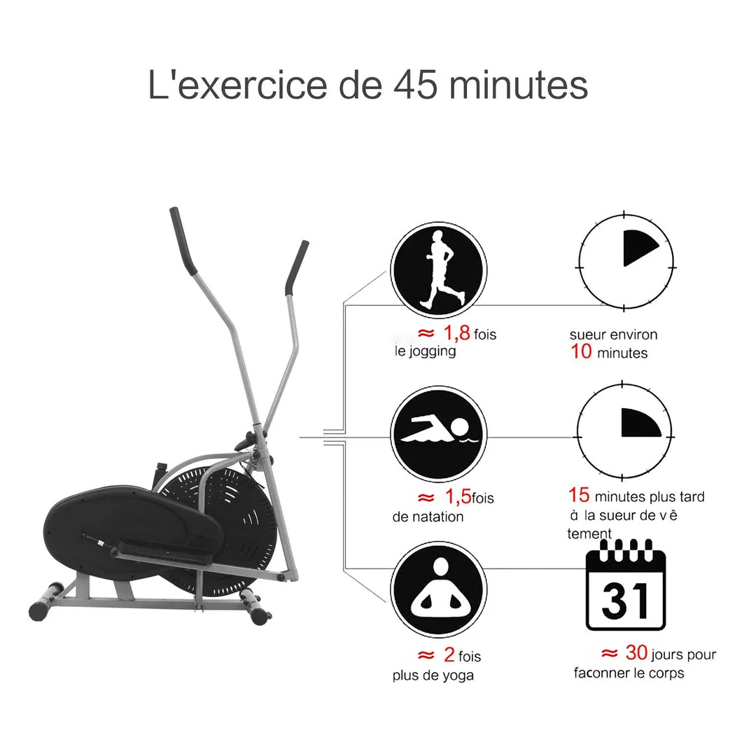 Fitness Air Fan Elliptical Bike