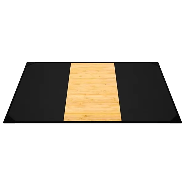 Premium Black Wooden Weight Lifting Platform for Home Gym