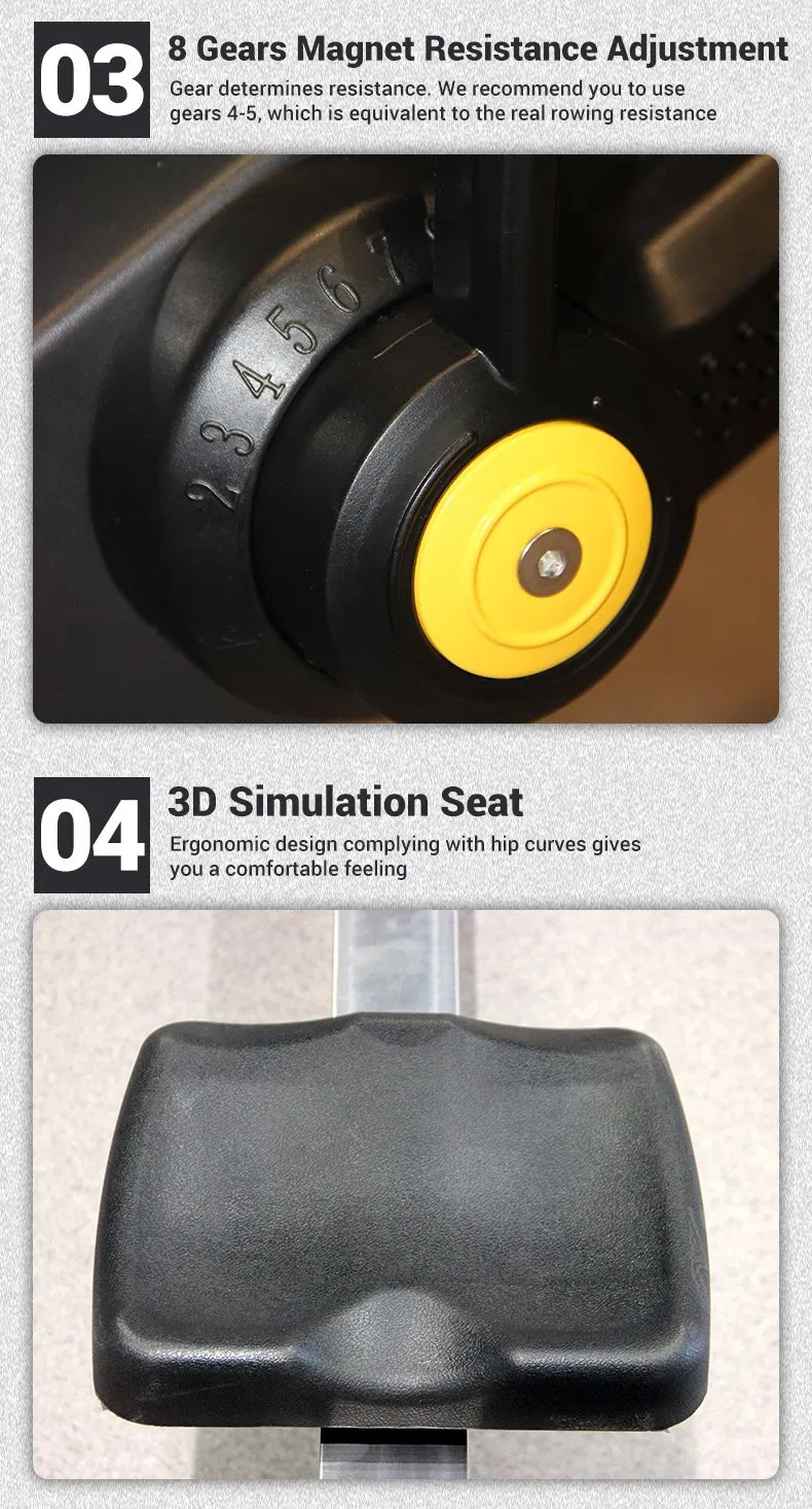 Indoor Cardio Gym Equipment Wind Resistance Rowing Machine Air Rower