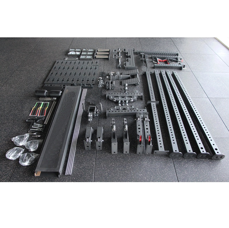 Factory Wholesale Gym Equipment Multifunctional Cable Power Rack with Pulley System and Rack Training Accessories