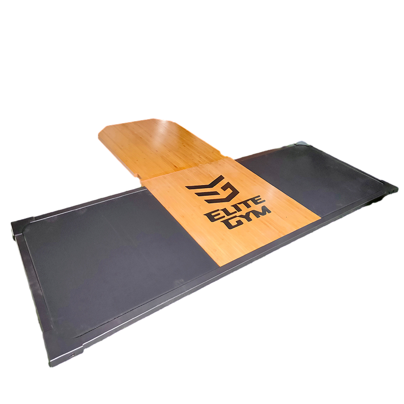 Custom Logo Crossfit Lifting Platform Gym Deadlift Powerlifting Wood Rubber Weightlifting Platform