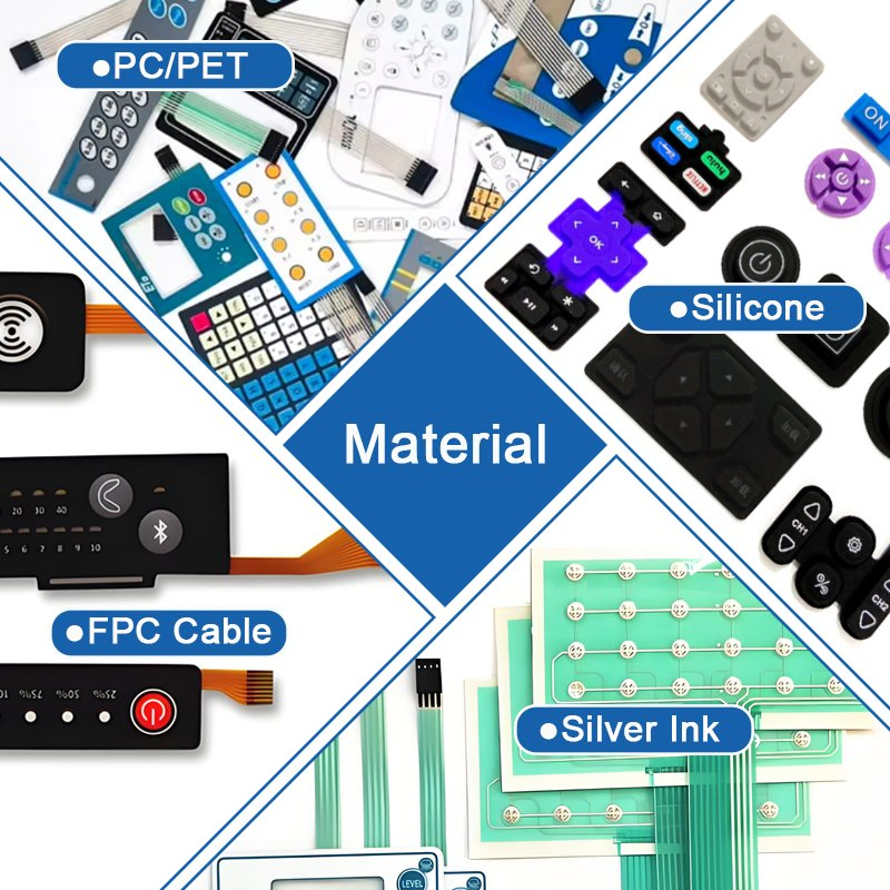 Smart Electronics FPC Keypad Membrane Switches Touch Treadmill Silkscreen Membrane Switch
