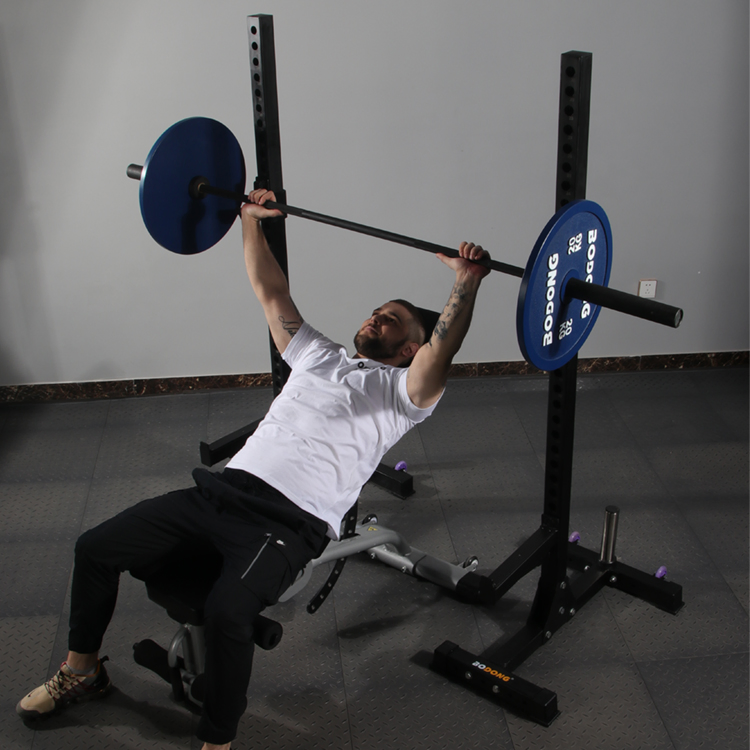 Home Fitness Equipment Half Power Rack Removable Outdoor Multi Functional Adjustable Squat Rack