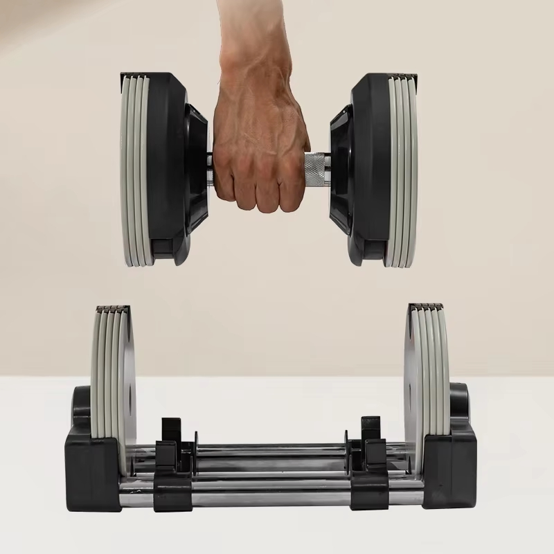 Adjustable 1kg Increase Steel Dumbbell Incremental Quick Adjustment Smart Handle Home Fitness Equipment 20-36kg