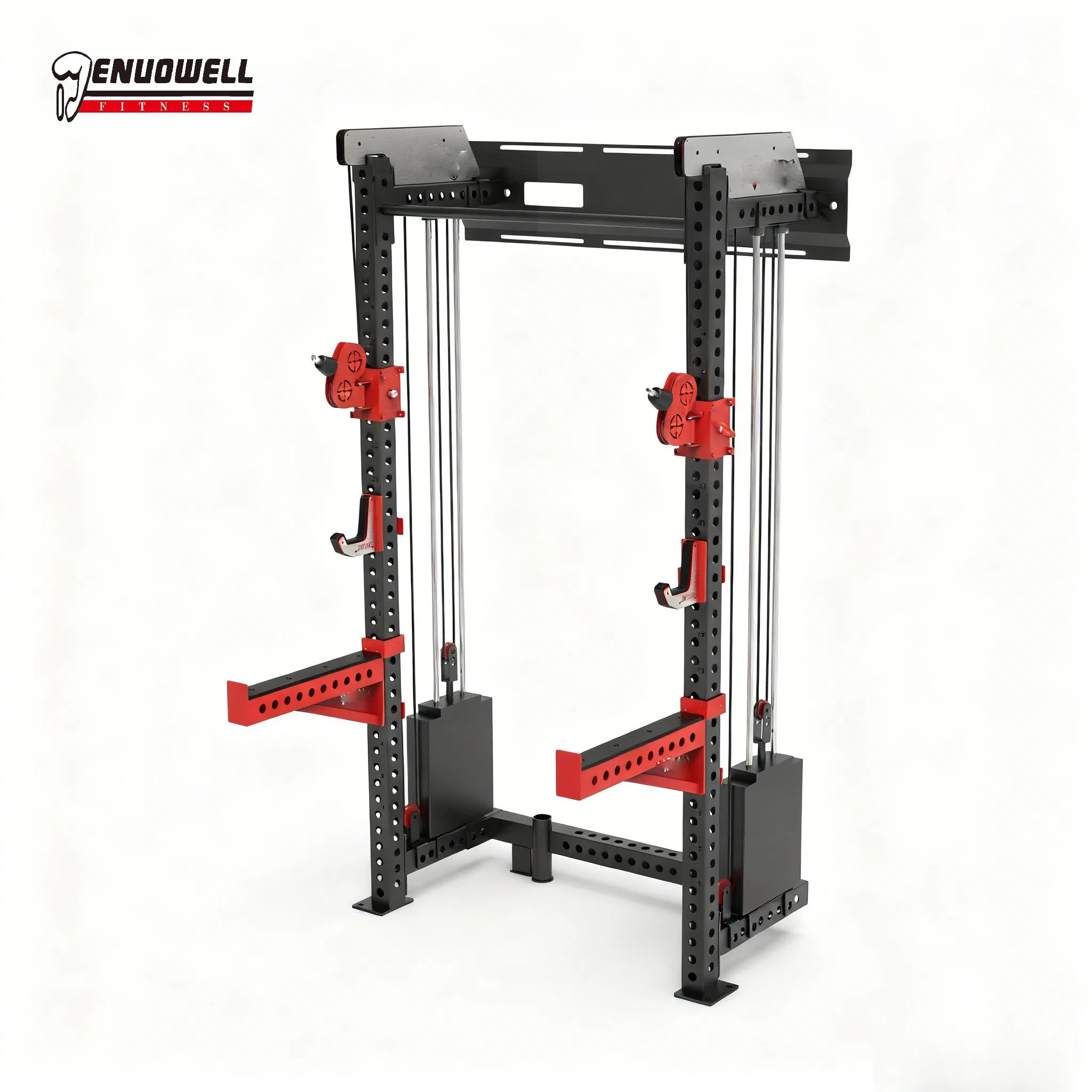 Commercial Iron Cable Training Platform with Stainless Steel Base Precision Bearings and Optional Weight Stack Cable Functional Trainer