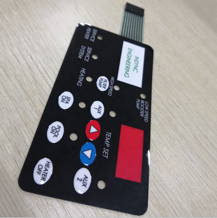 Membrane Switch Control Panel Embossed Front Control Display LED Membrane Keypads for Treadmill