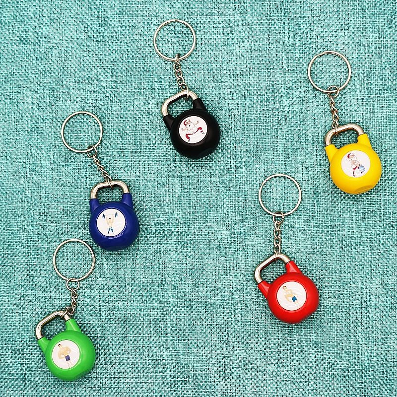 Adjustable Handle Manufacturer Business Gym Keychain Men Key Ringpainted Kettlebell Keychain