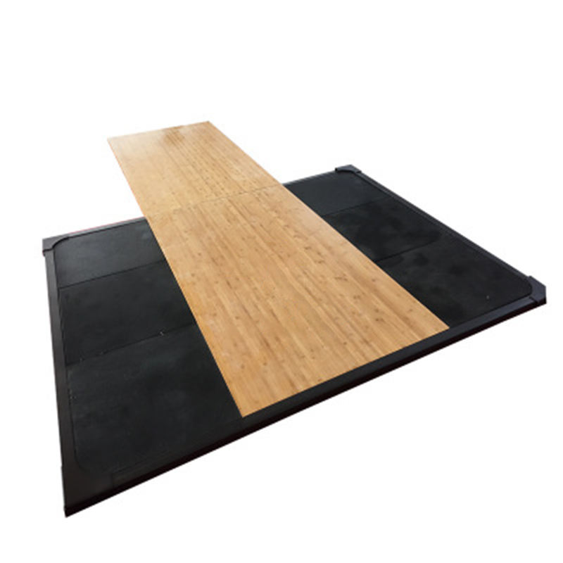 Leadman Rubber Wooden Weightlifting Platform