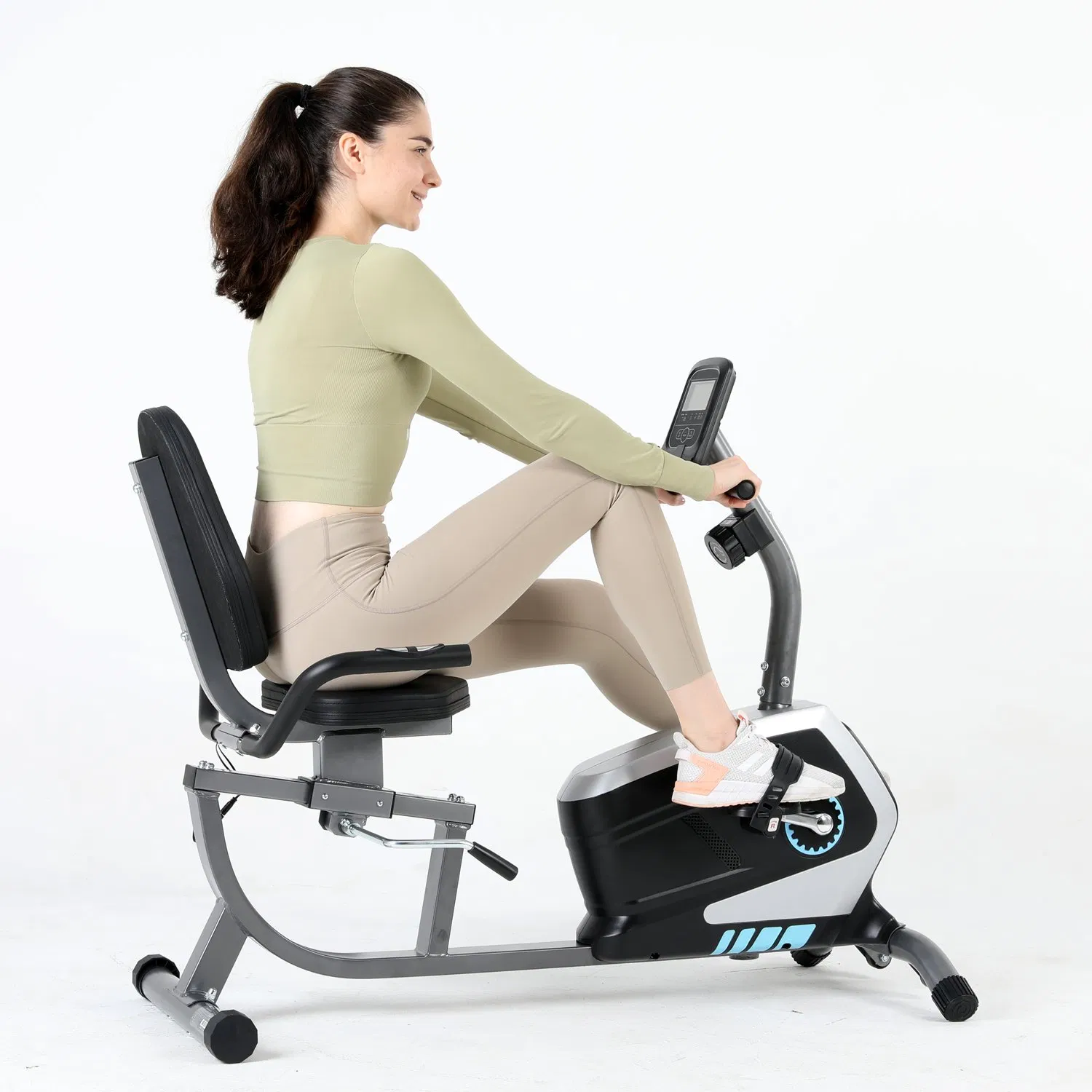 New Design Magnetic Resistance Gym Fitness Machine Recumbent Exercise Bike Spinning Bike Commercial Recumbent Bike