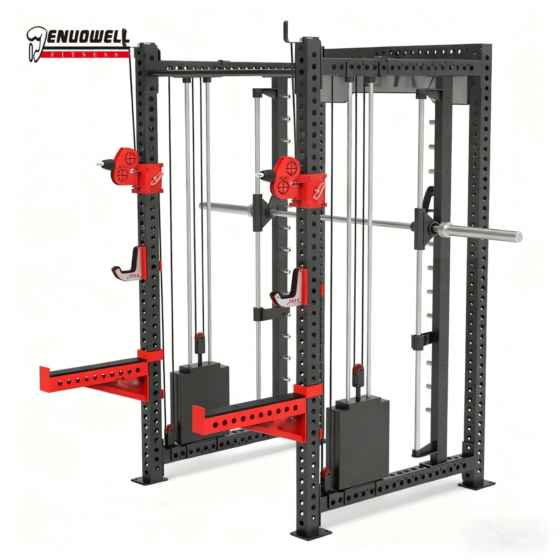 Multi Cable Iron Functional Training Structure with Stainless Base and Custom Programmable Load Settings Multi Cable Trainer