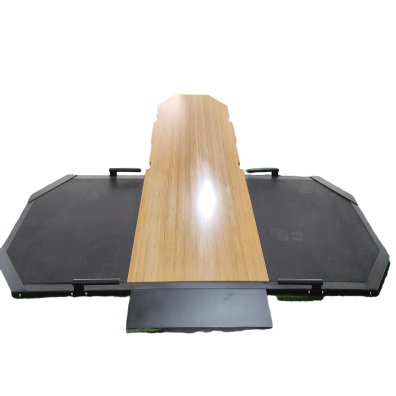Heavy-Duty Rubber and Wood Weightlifting Platform for Gyms