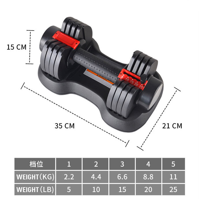 25lb Adjustable Dumbbells 11 Kg Adjustable Dumbbell Set