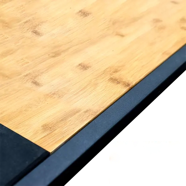 Premium Black Wooden Weight Lifting Platform for Home Gym