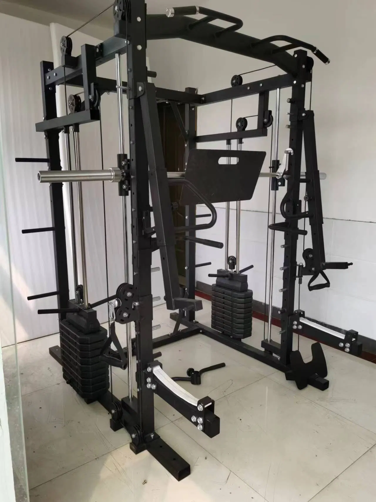 Hot Sell Multi Functional Trainer Smith Machine Station Home Power Rack