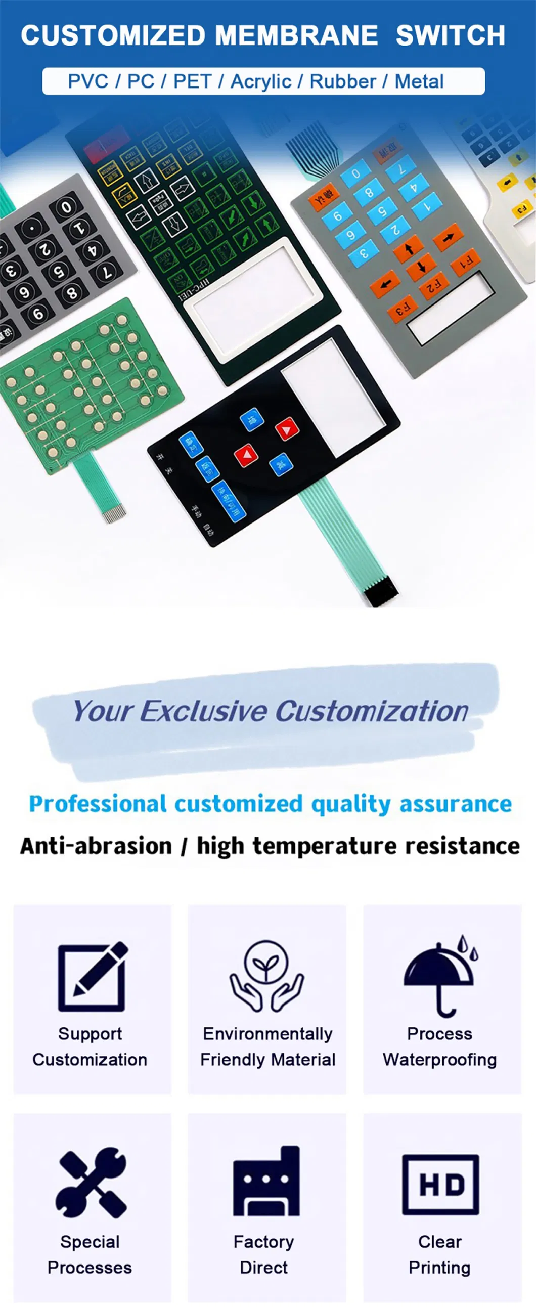 Custom Keypad Panel Specifications