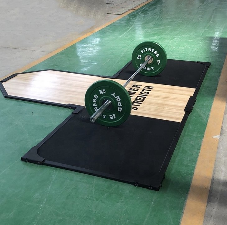 Professional Strength Training Gym Fitness Sale Strength Training Rubber Wood Weightlifting Platform Weightlifting Platform