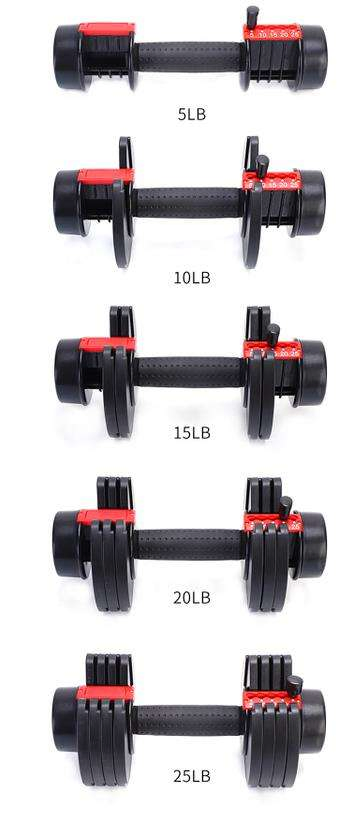 25lb Adjustable Dumbbells 11 Kg Adjustable Dumbbell Set