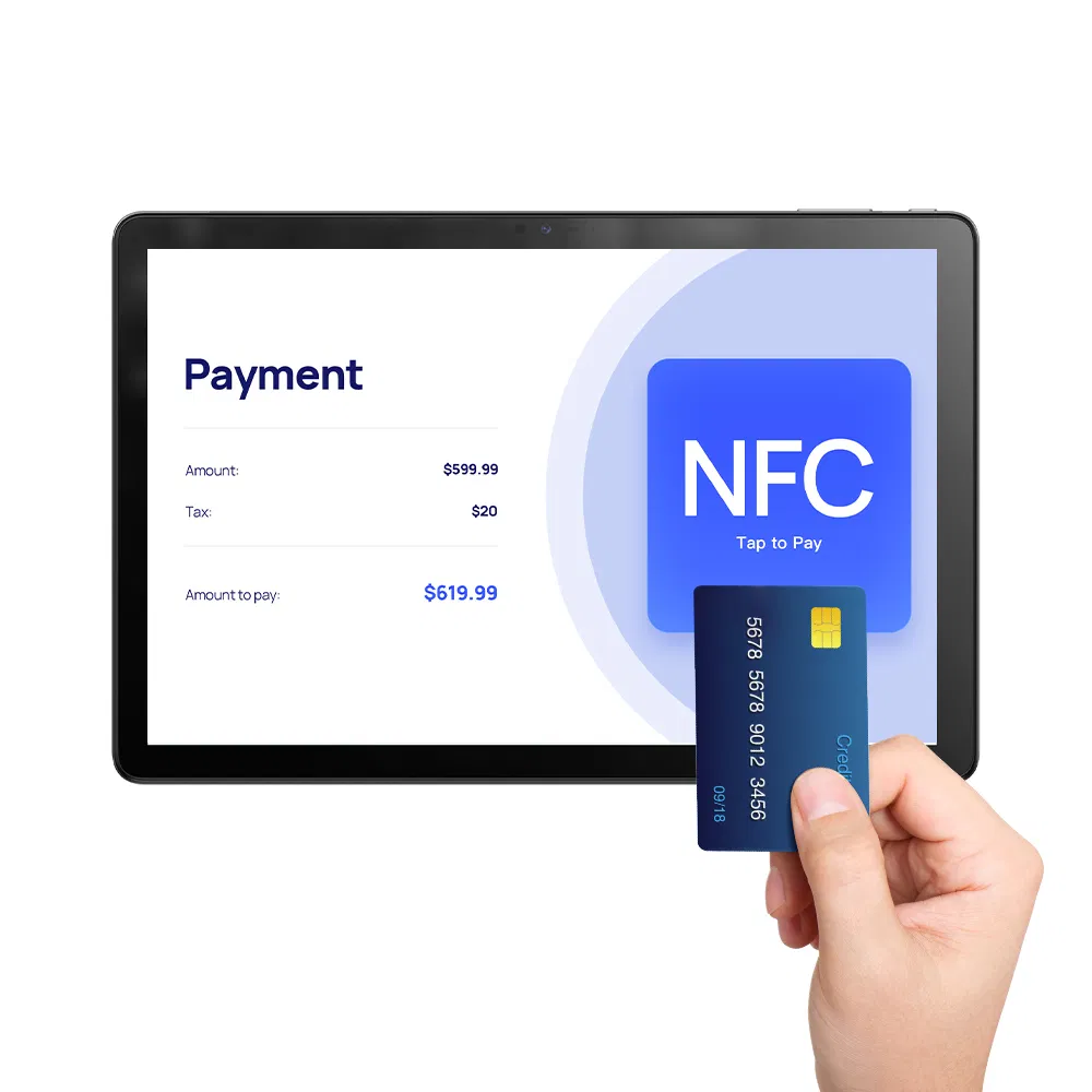 10inch Dual USB C NFC Tablet Android Mt8786 4+64GB Payment Kiosk