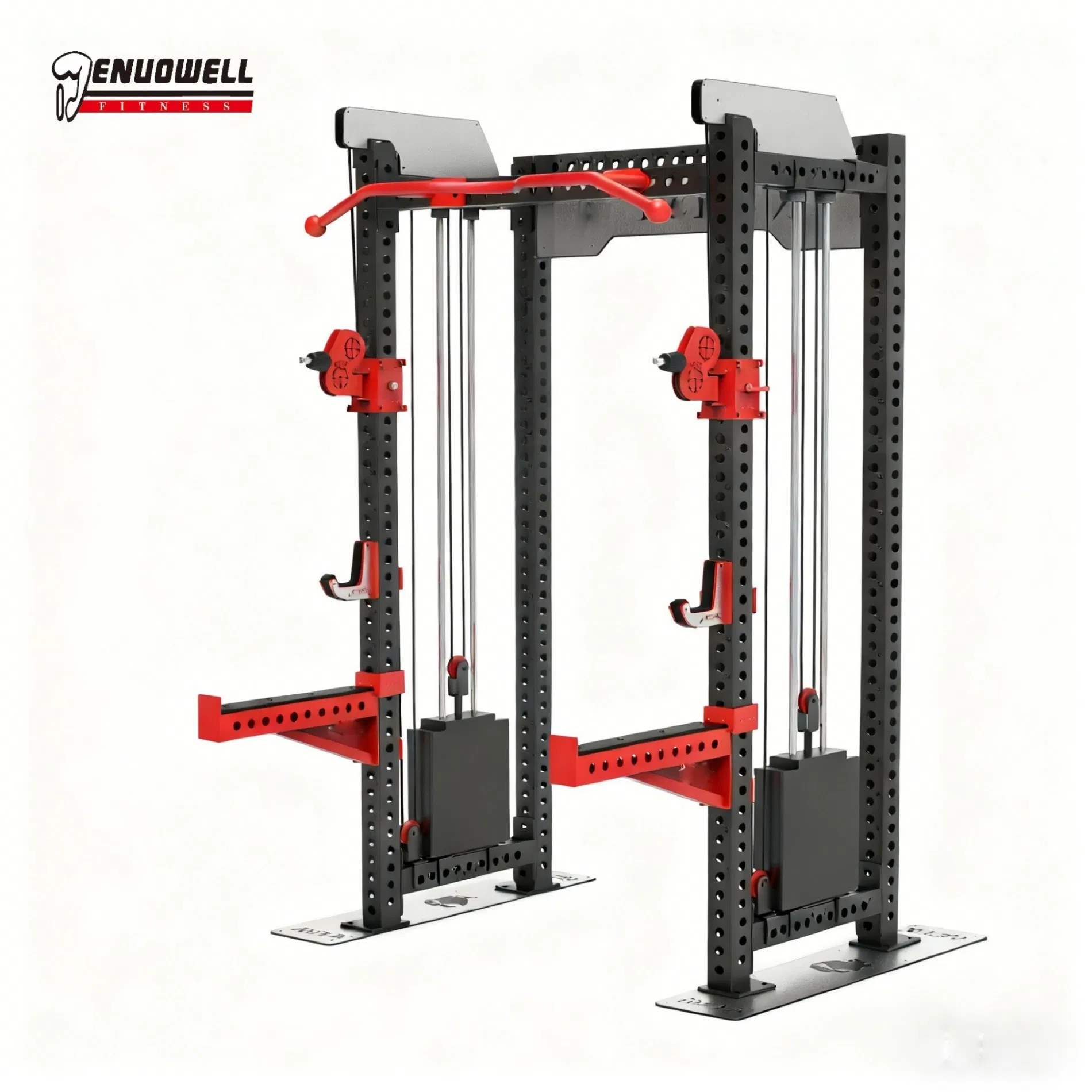 Precision Iron Functional Trainer with Cable Pulley System Stainless Bottom Plate and Custom Delivery Options Cable Pulley Trainer